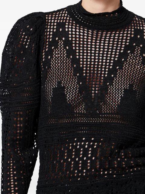 ISABEL MARANT x Dahara openwork blouse - Black