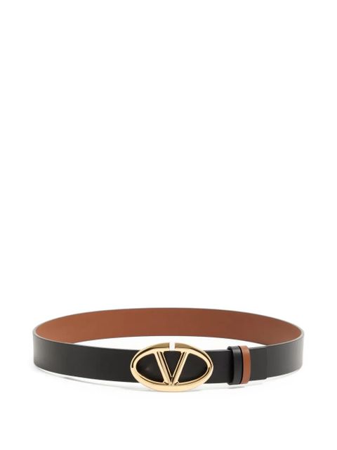 Valentino Garavani Vlogo The Bold Edition reversible calfskin belt, 30mm - Black - zdjęcie produktu nr 1