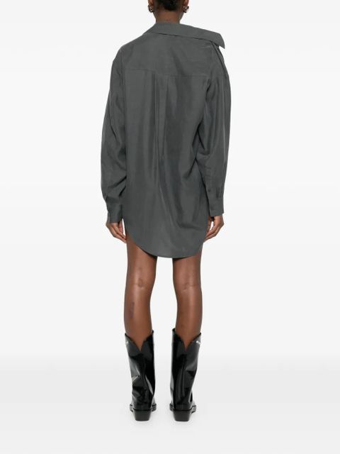 Alexander Wang pre-styled off-shoulder shirt dress - Grey - zdjęcie produktu nr 1