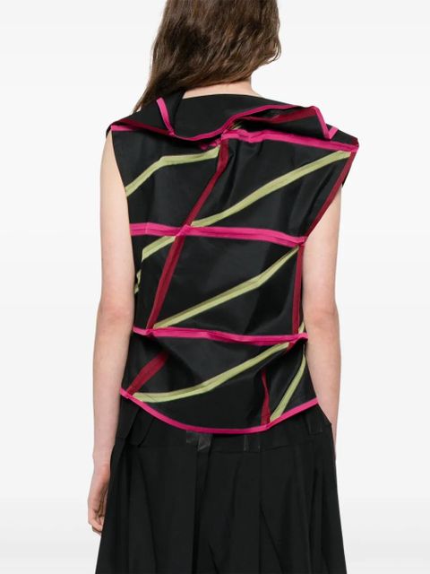 132 5. Issey Miyake jacquard top - Black