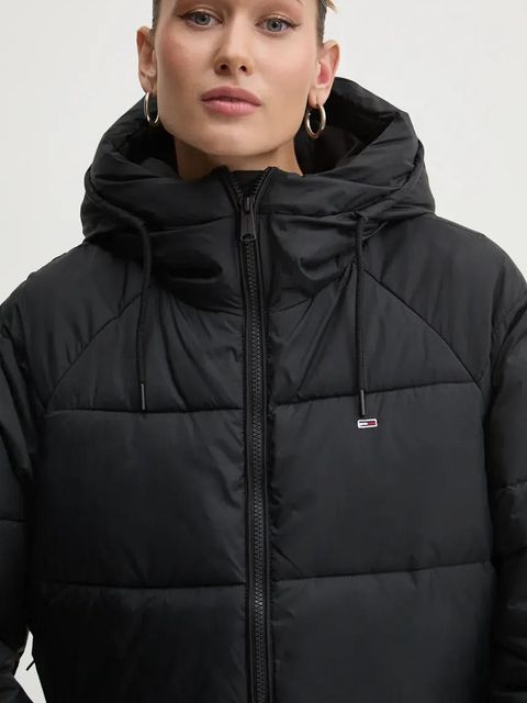 Tommy Jeans kurtka damska kolor czarny przejściowa DW0DW18841