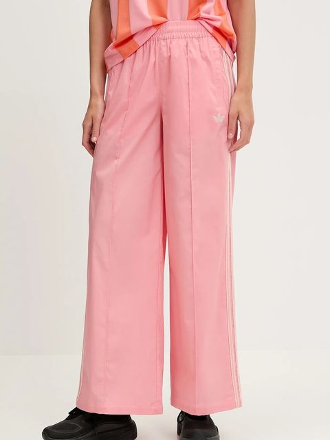 adidas Originals spodnie Wideleg Pant damskie kolor różowy proste high waist KC0676 - zdjęcie produktu nr 1