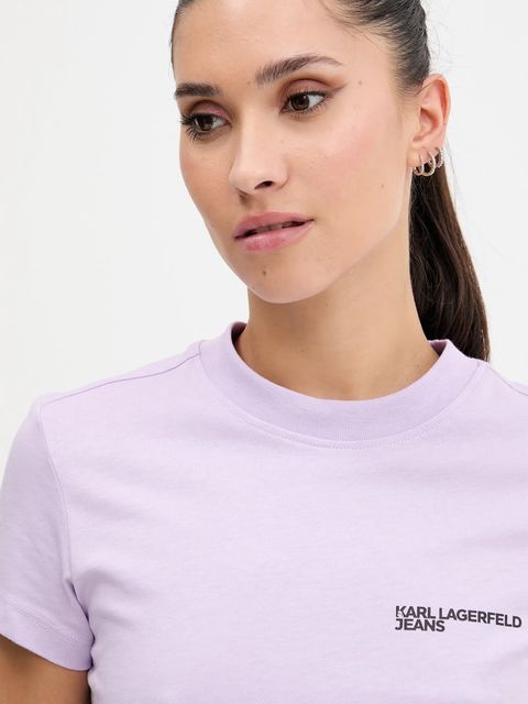 Karl Lagerfeld Jeans t-shirt bawełniany damski kolor fioletowy A1W17004 - zdjęcie produktu nr 2