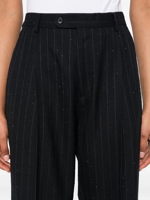 SANDRO pinstripe metallic trousers - Blue