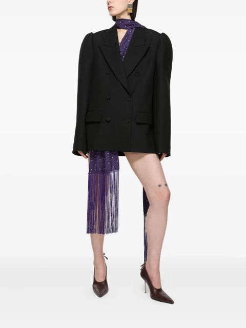 Acne Studios puff-sleeve double-breasted jacket - Black