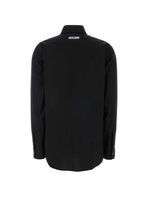 Moschino floral-appliqué shirt - Black - zdjęcie produktu nr 2