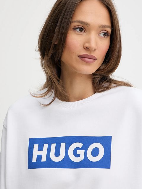 Hugo Blue bluza damska kolor biały z nadrukiem 50522425 - zdjęcie produktu nr 2