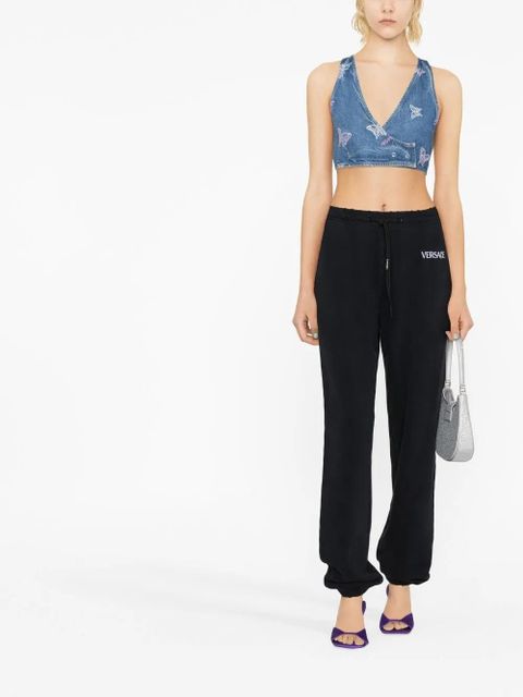 Versace logo-print track pants - Black