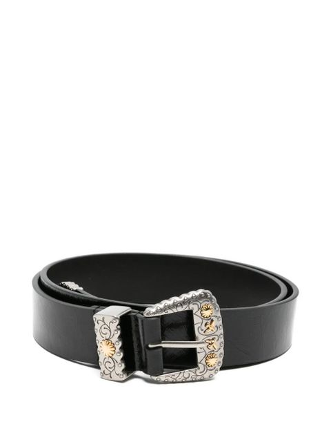 PINKO floral-buckle belt - Black - zdjęcie produktu nr 1