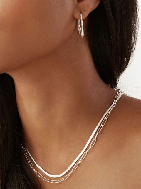 Monica Vinader Deia medium hoop earrings - Silver - zdjęcie produktu nr 2