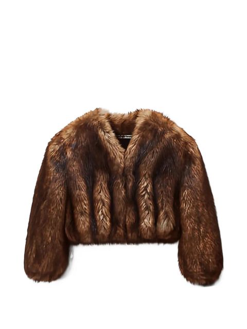 Alexander Wang cropped faux-fur jacket - Brown - zdjęcie produktu nr 1