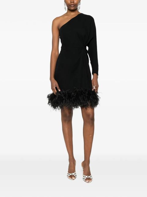 Valentino Garavani one-shoulder feather dress - Black - zdjęcie produktu nr 2