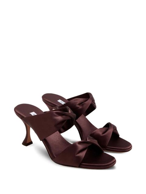 Aquazzura 75mm satin sandals - Brown