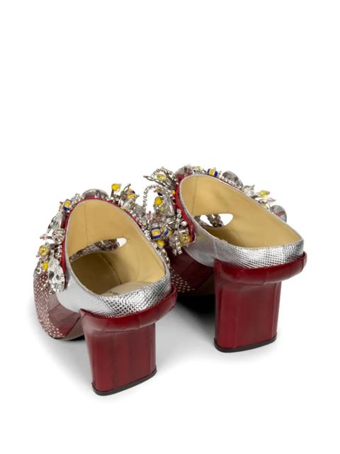 DRIES VAN NOTEN embellished mules - Neutrals