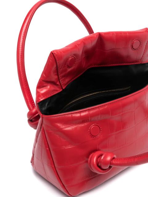 Jil Sander small crocodile-effect shoulder bag - Red - zdjęcie produktu nr 2