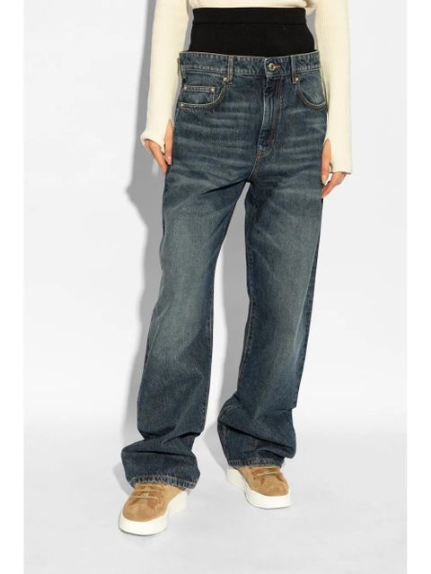Sportmax whiskered boyfriend jeans - Blue