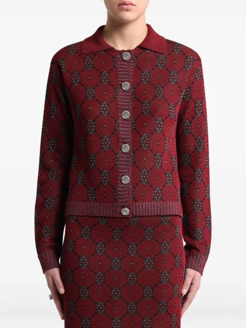 ETRO patterned cardigan - Red