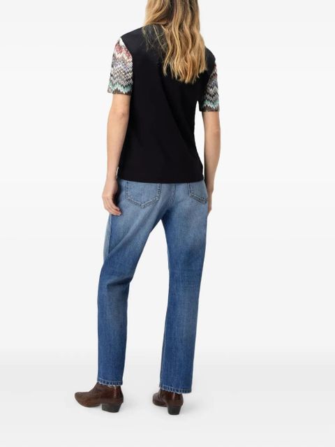 Missoni zig-zag sleeve top - Black