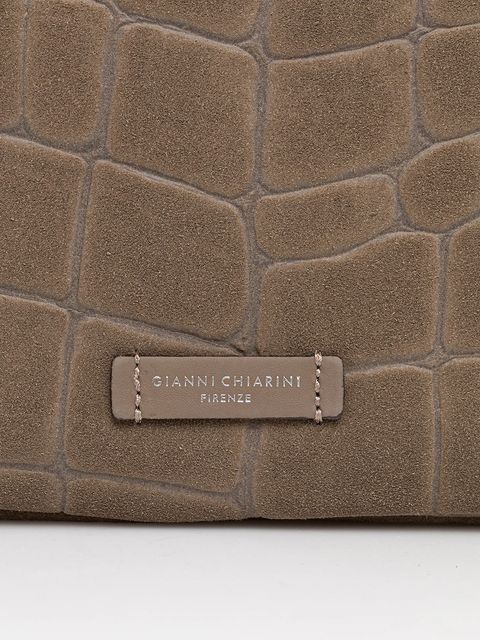 Gianni Chiarini torebka zamszowa NORA POUCH kolor zielony BS 10225 CM-PL