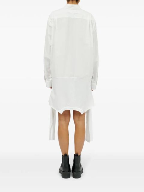 MM6 Maison Margiela asymmetric cotton shirt dress - White