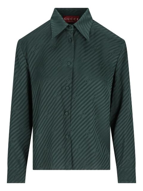 Gucci Interlocking GG jacquard shirt - Green - zdjęcie produktu nr 1