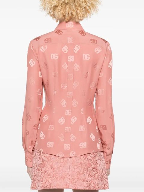 Dolce & Gabbana DNA logo-jacquard shirt - Pink