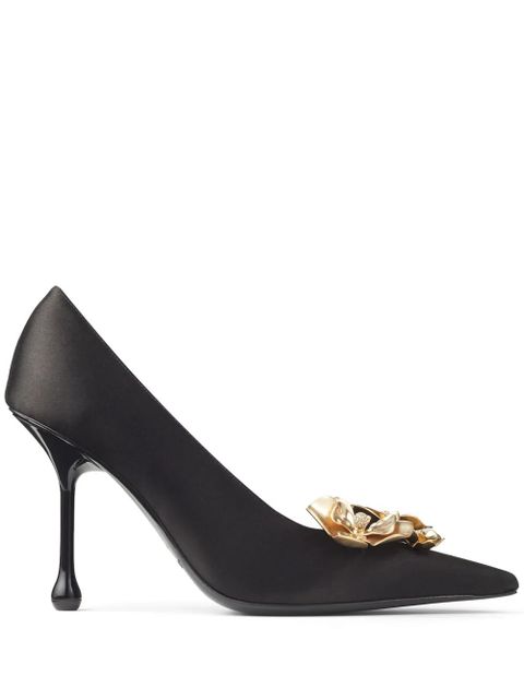 Jimmy Choo 95mm Ixia satin pumps - Black - zdjęcie produktu nr 1