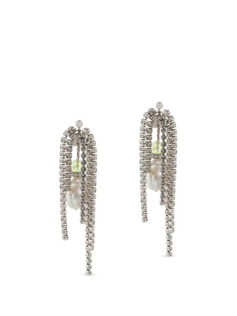 DRIES VAN NOTEN strass-embellished drop earrings - Silver - zdjęcie produktu nr 1