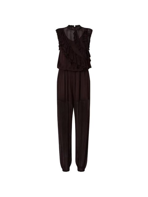 PINKO ruffled pleated jumpsuit - Brown - zdjęcie produktu nr 1