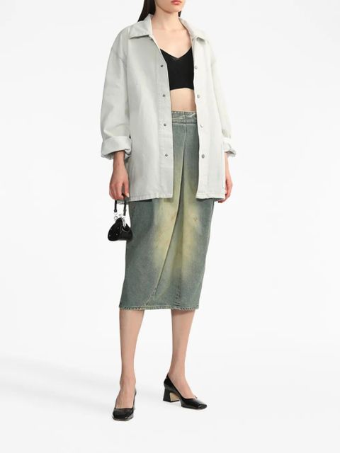 Cecilie Bahnsen ribbed crop top - Black - zdjęcie produktu nr 2