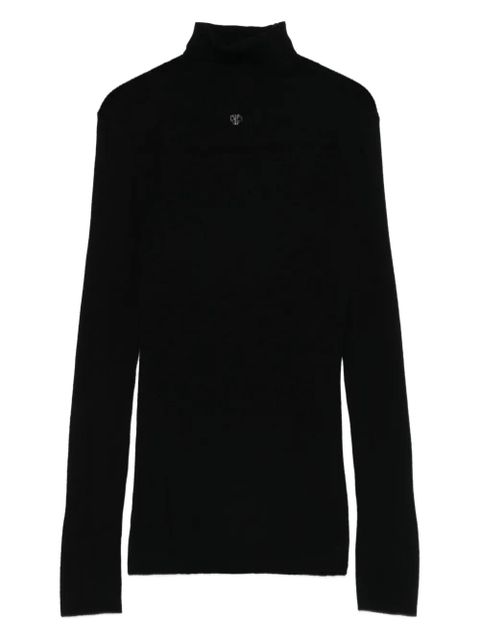 Maje ribbed high-neck top - Black - zdjęcie produktu nr 1