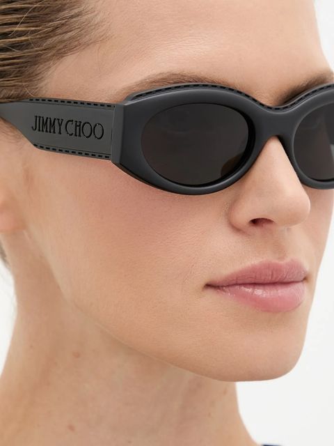 Jimmy Choo okulary przeciwsłoneczne damskie kolor czarny 0JC6002U