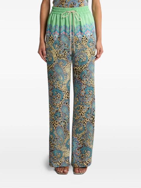 ETRO animal paisley-print trousers - Brown