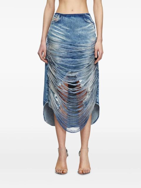 Diesel frayed skirt - Blue