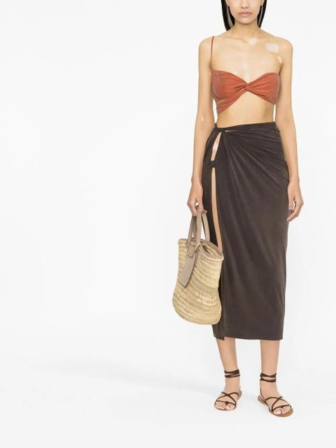 Jacquemus Le Bandeau asymmetric top - Red - zdjęcie produktu nr 2