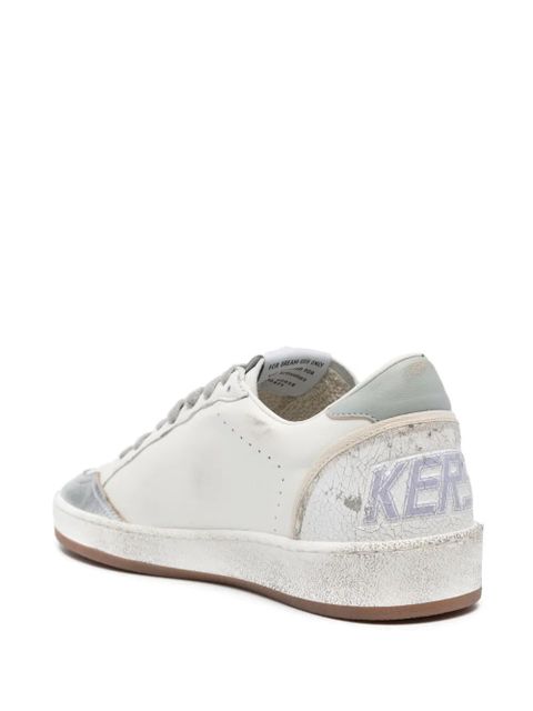 Golden Goose Ballstar glittered leather sneakers - White - zdjęcie produktu nr 2