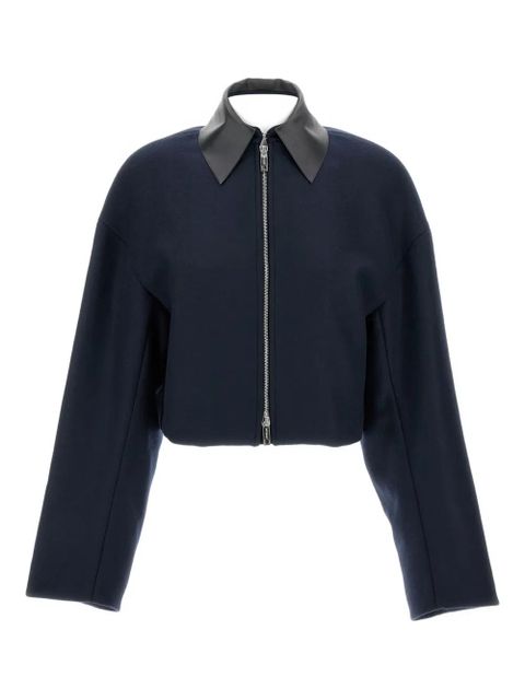 Sportmax Vacuo contrast-collar jacket - Blue - zdjęcie produktu nr 1