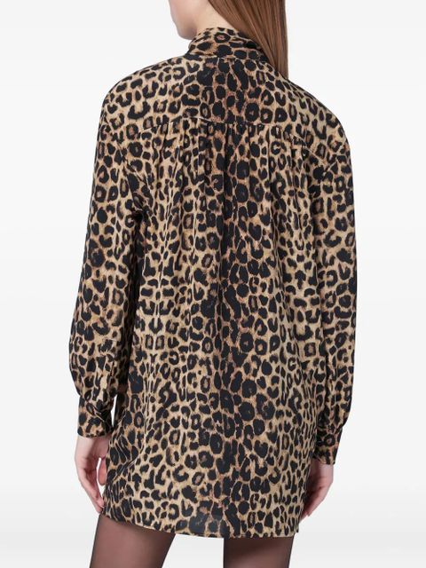 Saint Laurent tie leopard dress - Brown - zdjęcie produktu nr 2