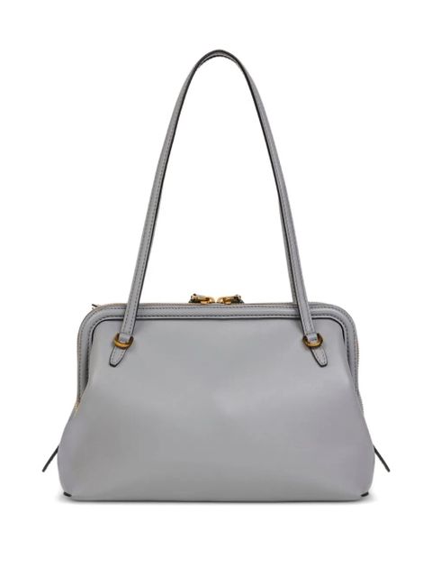 ETRO embroidered leather shoulder bag - Grey