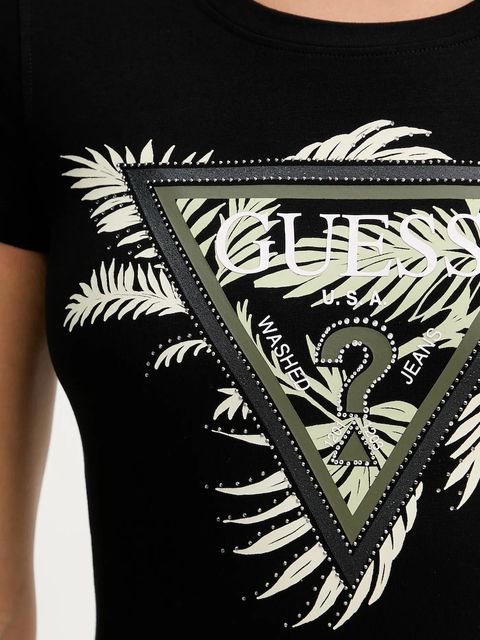 Guess t-shirt damski kolor czarny W5YI13 J1314