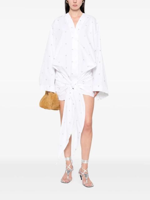 The Attico logo-embroidered mini dress - White - zdjęcie produktu nr 2