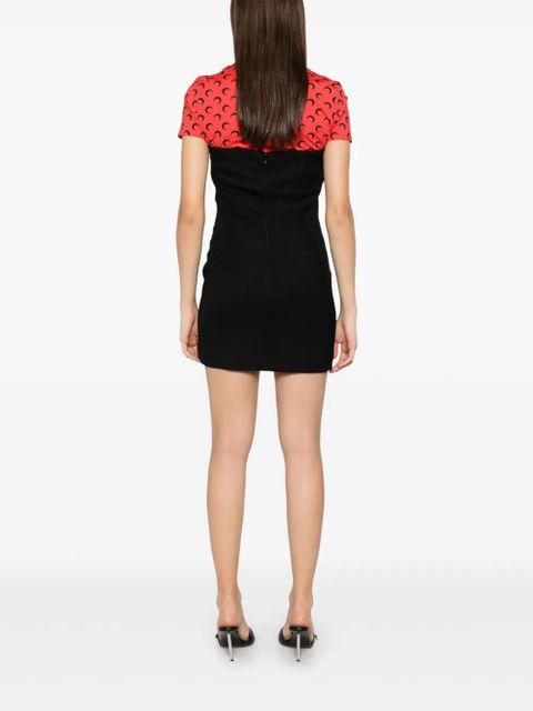 Marine Serre twill mini dress - Black