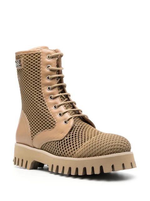 Casadei mesh ankle boots - Brown