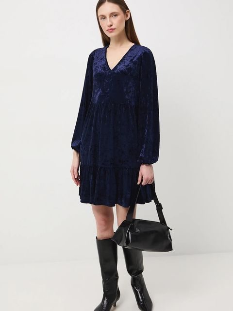 Medicine sukienka kolor granatowy mini rozkloszowana - zdjęcie produktu nr 1