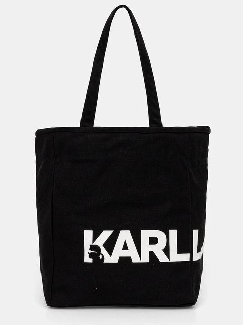 Karl Lagerfeld torebka bawełniana K/ESSENTIAL kolor czarny B1W50050 - zdjęcie produktu nr 1