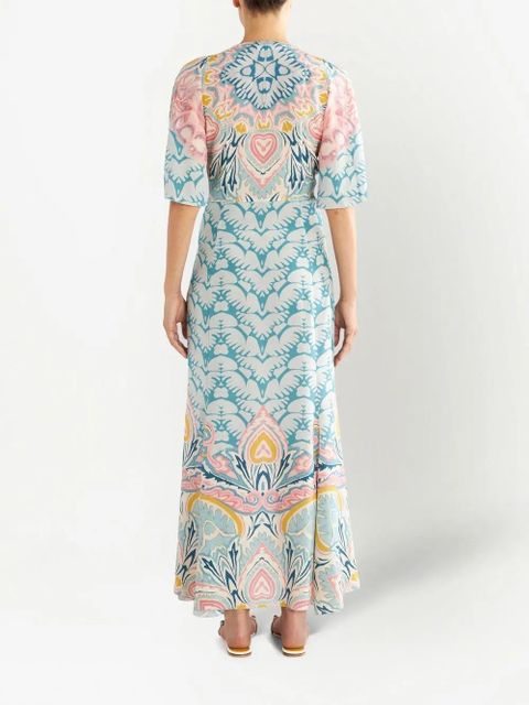ETRO paisley-pattern maxi dress - Blue
