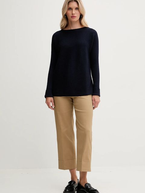 United Colors of Benetton sweter z dodatkiem wełny damski kolor granatowy 1Y6SD10CH