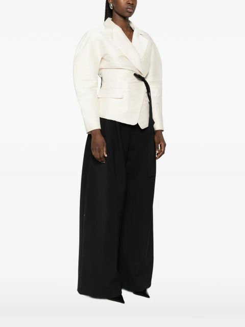 Lanvin wrap-design jacket - Neutrals