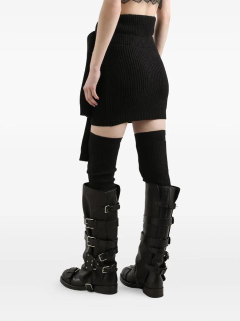 Dolce & Gabbana ribbed-knit wrap skirt - Black - zdjęcie produktu nr 2