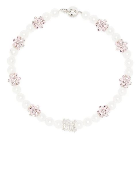 MISBHV Flowers And Pearls necklace - Silver